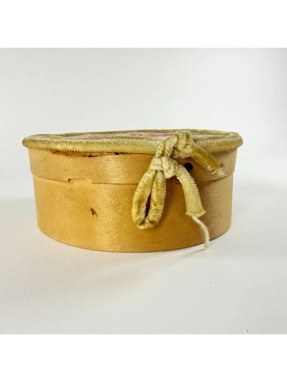 Vintage Round Button & Floral Star Design Quilted Fabric Storage Box